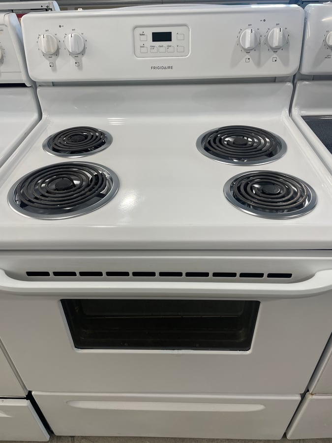 Frigidaire white coil top range image 1