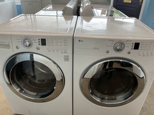 Front load white washer and dryer set - $899.00 - LG-WD-0000122