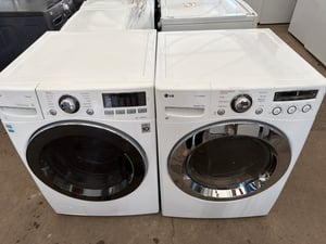 Front load white washer and dryer set - $899.00 - LG-WD-0000132