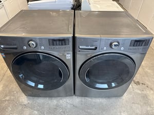 Front load silver color washer and dryer set - $899.00 - LG-WD-0000089