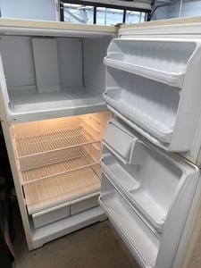 Almond color top mount refrigerator - $199.00 - HP-RF-0000065