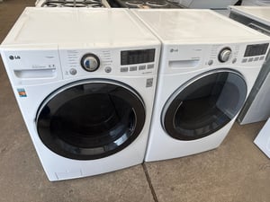 LG white front load washer and dryer set - $899.00 - LG-WD-0000121