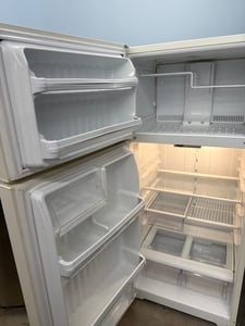 Almond color top mount refrigerator - $299.00 - GE-RF-0000184