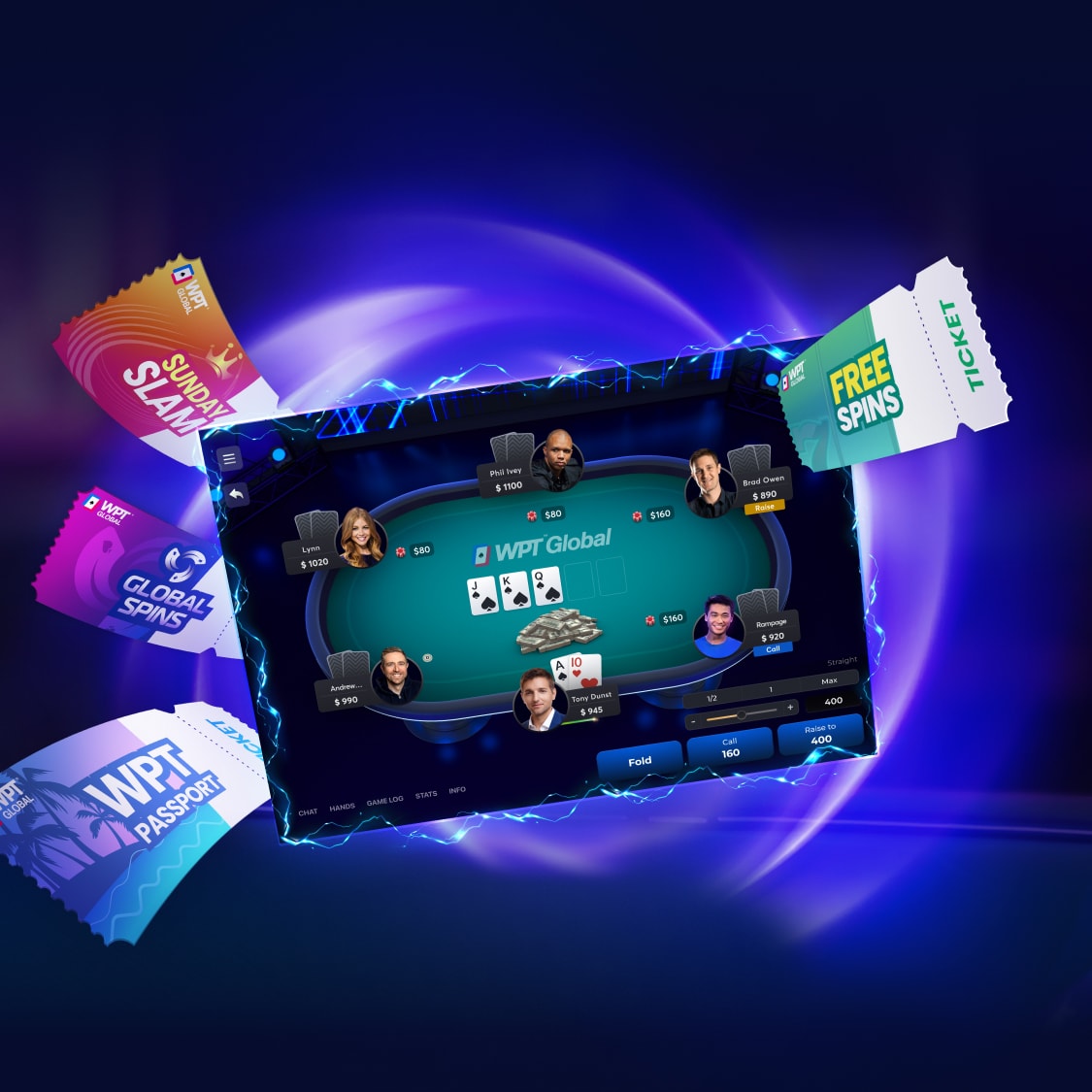 Deposit now and receive your WPT® Global Ticket Package