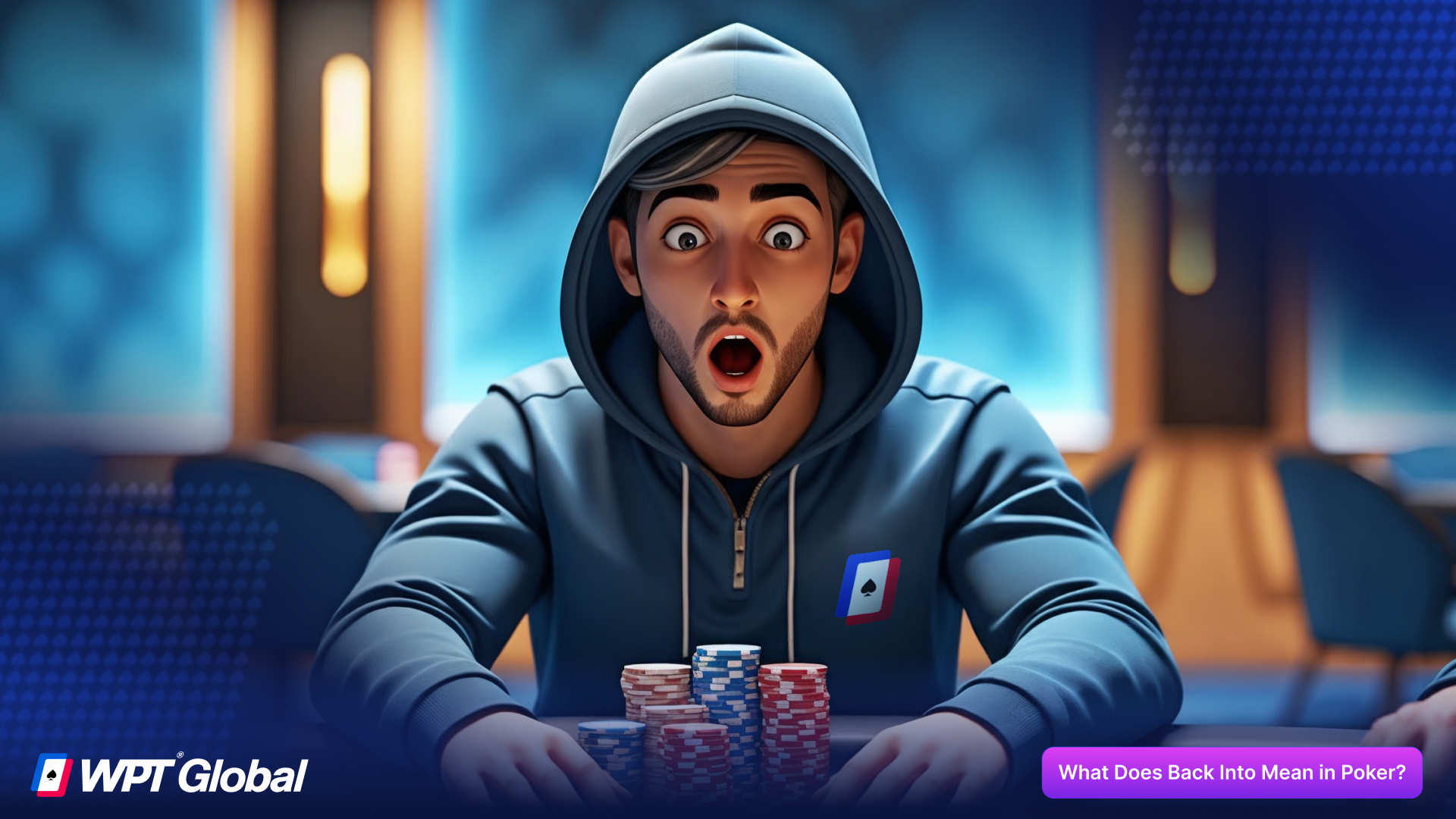 Poker player surprised to win after backing into a hand