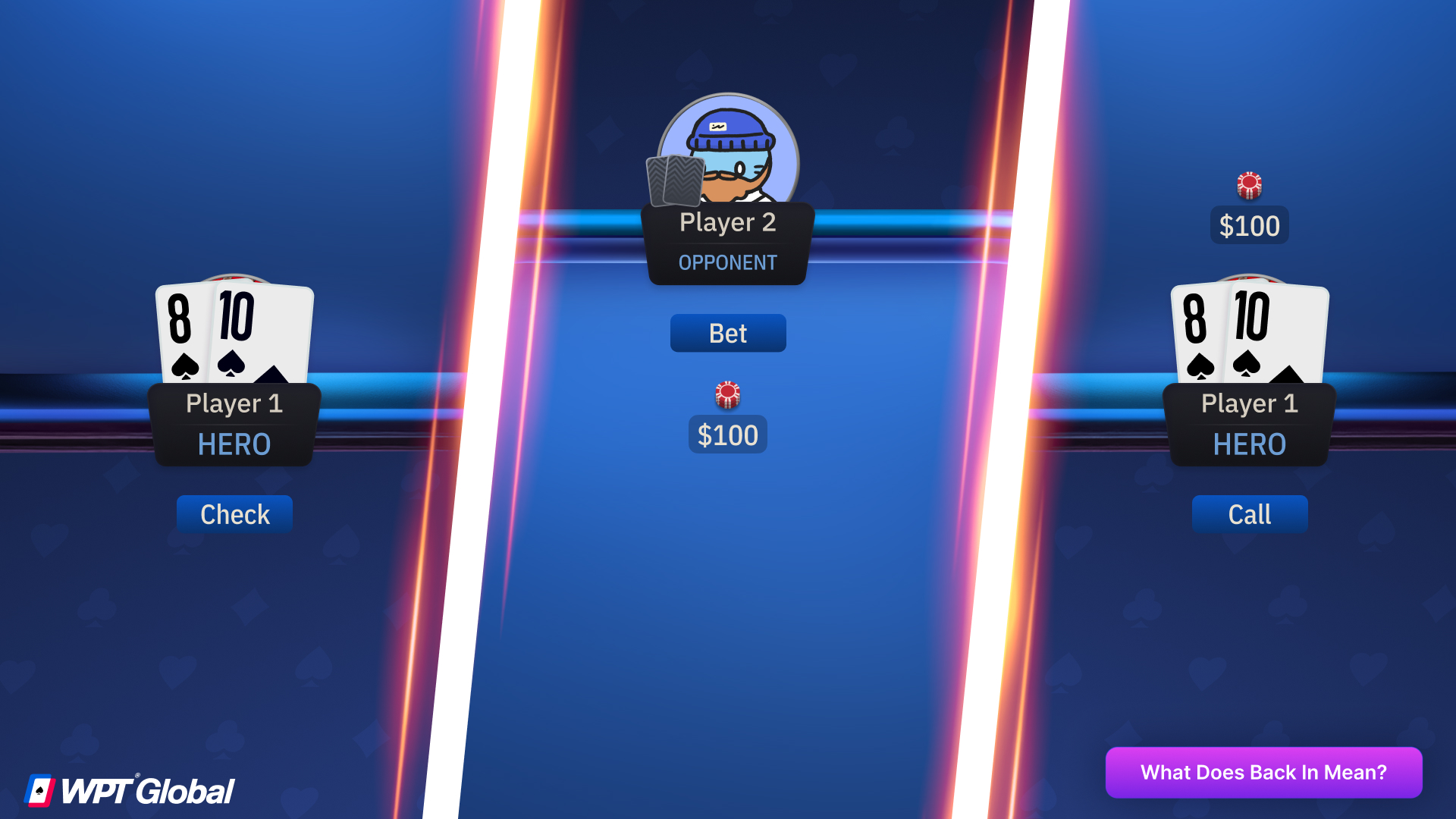 Poker player checking first and then calling a later bet