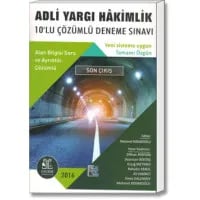 Adli Yargı Hâkimlik 10'lu Deneme Sınavı (Alan Bilgisi Soru ve Ayrıntılı Çözümlü)