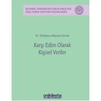 Karşı Edim Olarak Kişisel Veriler