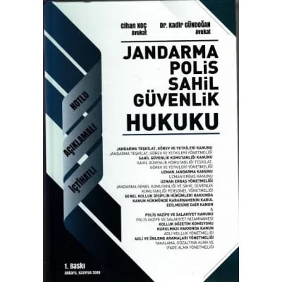 Jandarma – Polis – Sahil Güvenlik Hukuku