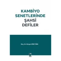  Kambiyo Senetlerinde Şahsi Defiler