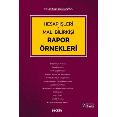Hesap İşleri – Mali Bilirkişi Rapor Örnekleri