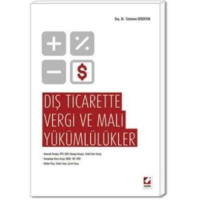 Dış Ticarette Vergi ve Mali Yükümlülükler