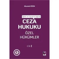 Ceza Hukuku Özel Hükümler Cilt I