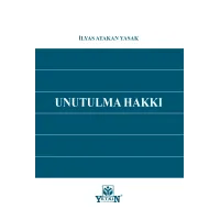 Unutulma Hakkı