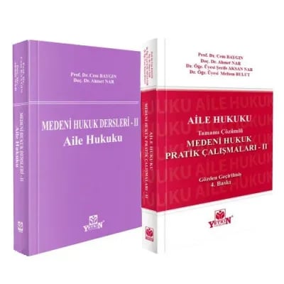 Medeni Hukuk Dersleri – II Aile Hukuku - Medeni Hukuk Pratik Çalışmaları – II (Aile Hukuku) (İndirimli)