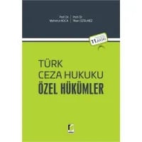 Türk Ceza Hukuku Özel Hükümler