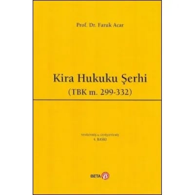 Kira Hukuku Şerhi (TBK m.299-332)