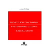 Rekabetin Korunması Hakkında Kanun Kapsamında Uygulanan İdari Para Cezaları