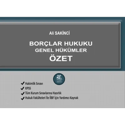 Borçlar Hukuku Genel Hükümler Özet