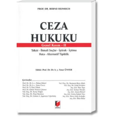 Ceza Hukuku(Genel Kısım-II)