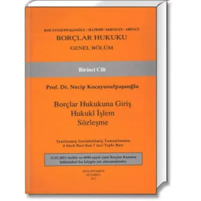 Borçlar Hukuku Genel Bölüm Cilt:I