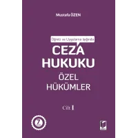 Ceza Hukuku Özel Hükümler Cilt I