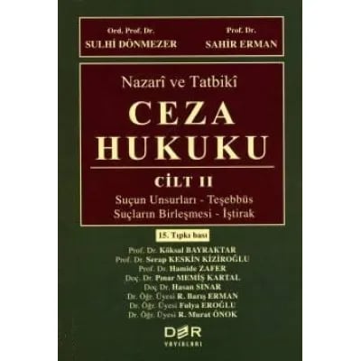 Nazarî ve Tatbikî Ceza Hukuku Cilt:2