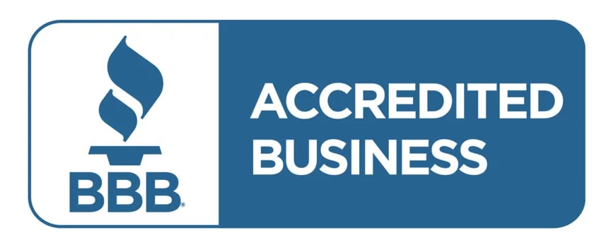 Better Business Bureau Accredited Business logo indicating trust and credibility.