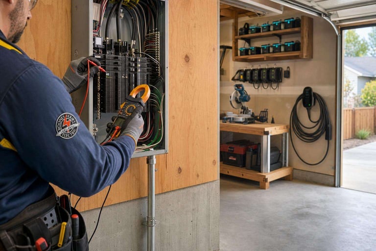 Detached Garage Subpanels for Workshops, Chargers, and Tool Circuits