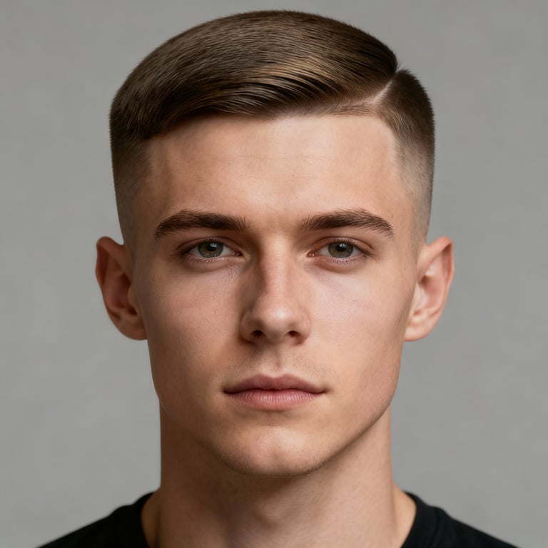 middle part undercut on straight hair, mid version.