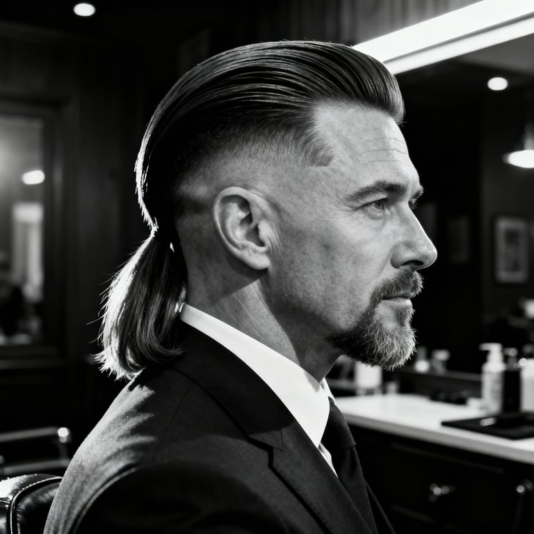 Burst Fade Mullet Long Hair