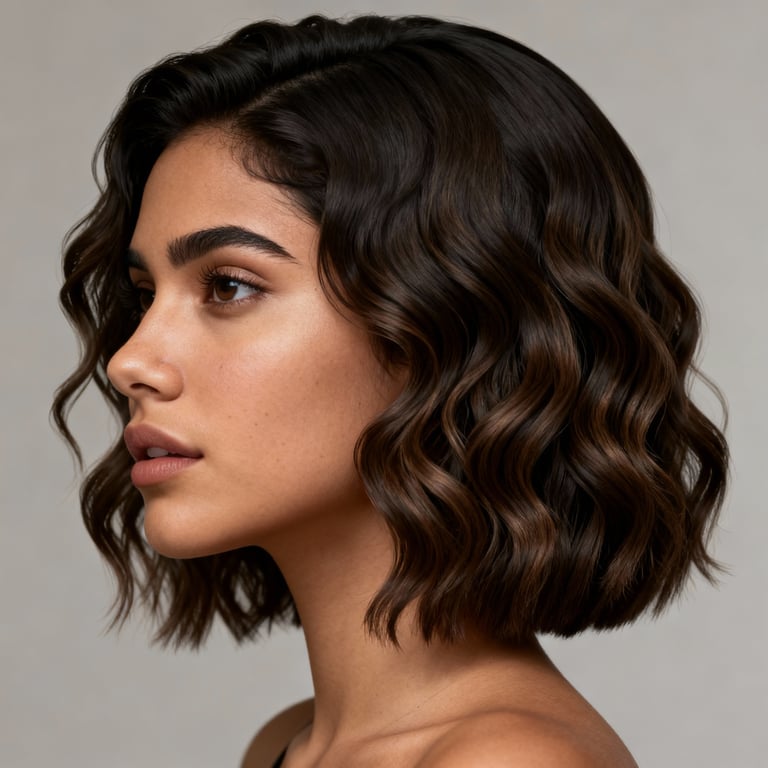 wavy hair products on wavy hair, low version.