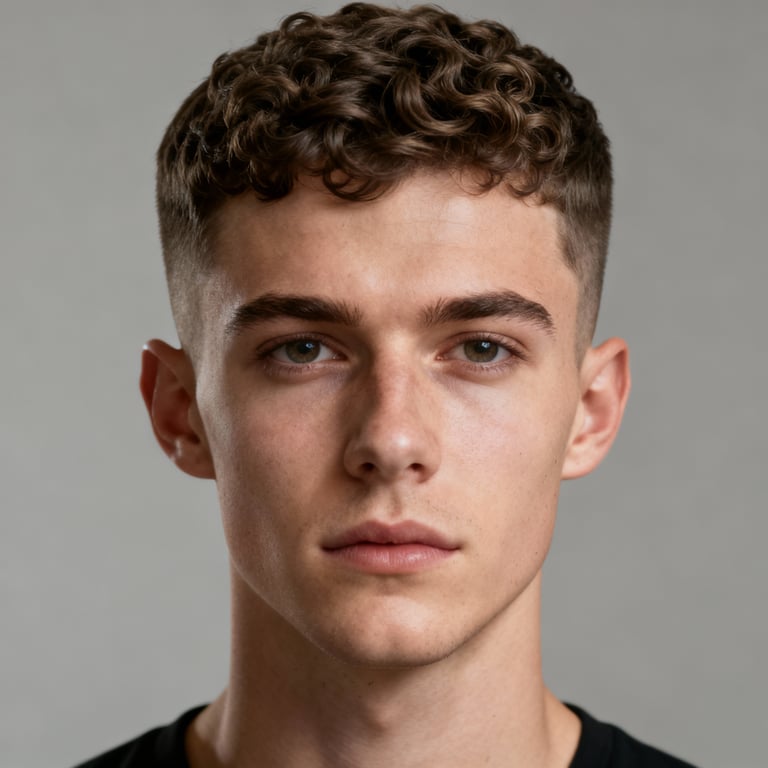 Short Curly Hair style example