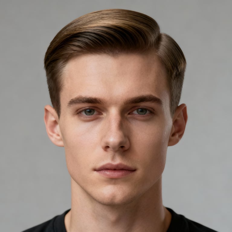 Middle Part Men style example