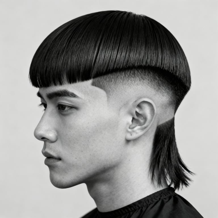 Skin Burst Fade Mullet