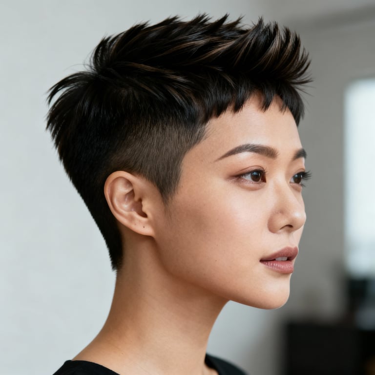 pixie sticks on straight hair, low version.