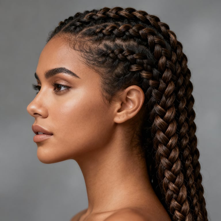 passion twists on straight hair, low version.