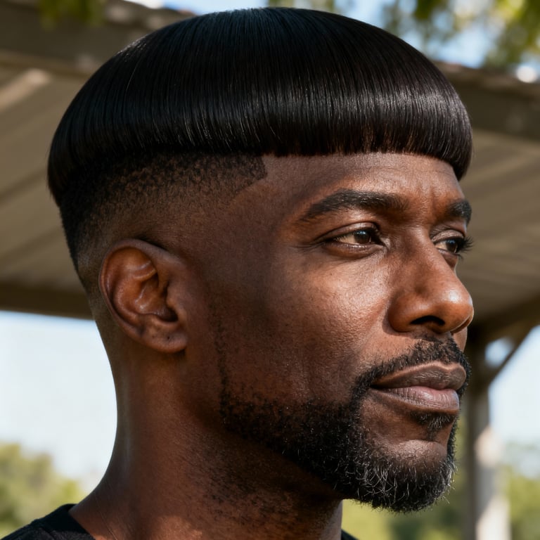 blowout taper straight hair on straight hair, low version.