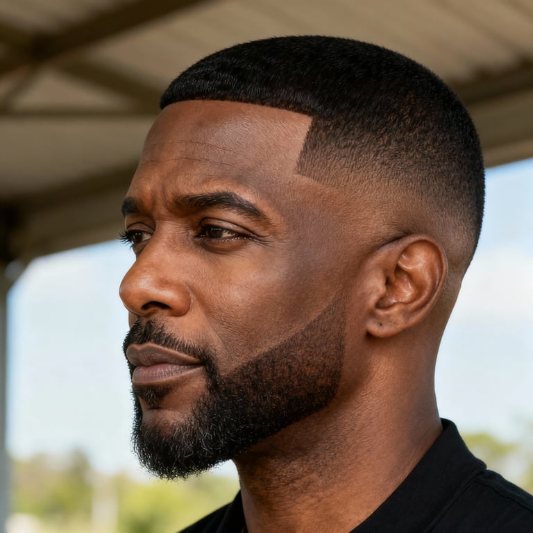 low taper fade on straight hair, low version.