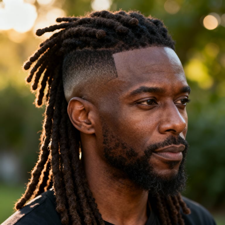 dreads vs locs on straight hair, low version.