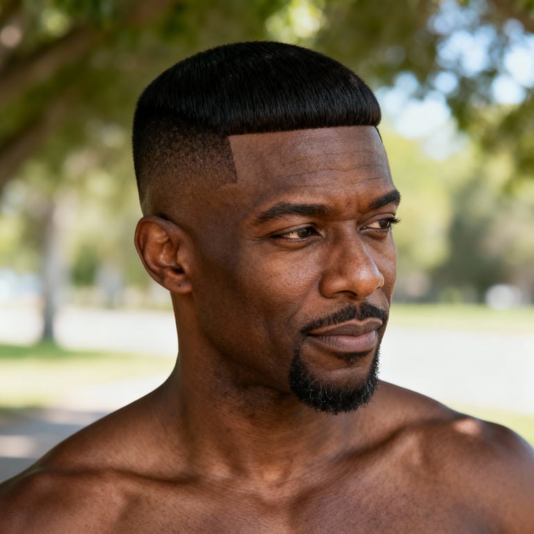 v cut abs on straight hair, low version.