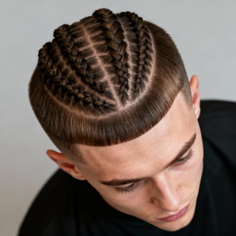 russian twists on straight hair, low version.