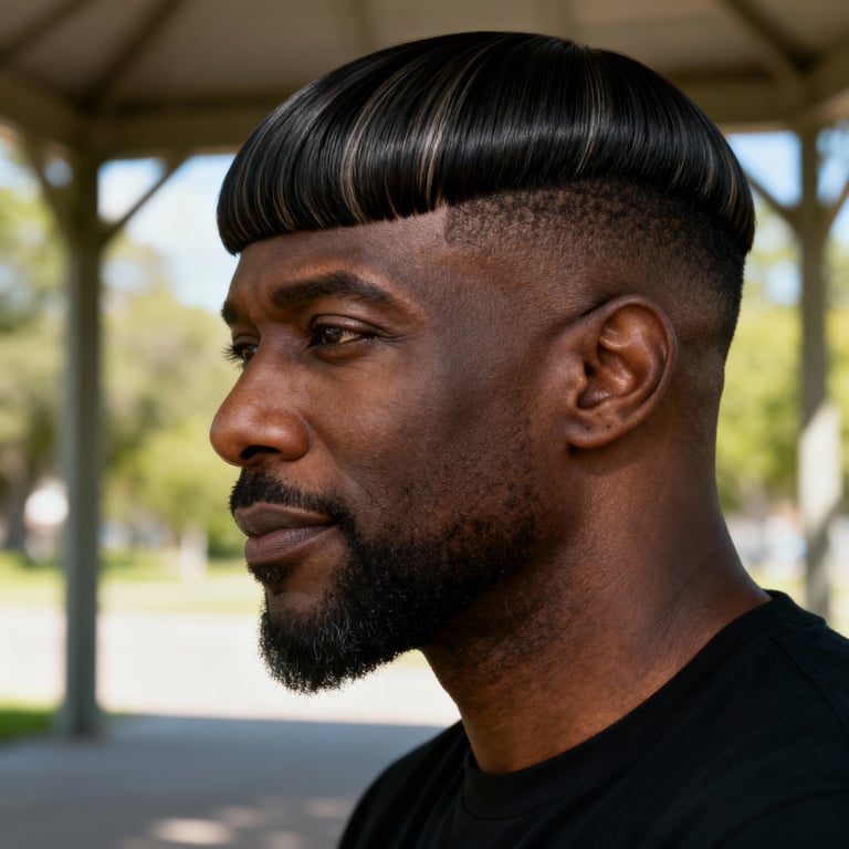 layered hime cut on straight hair, low version.