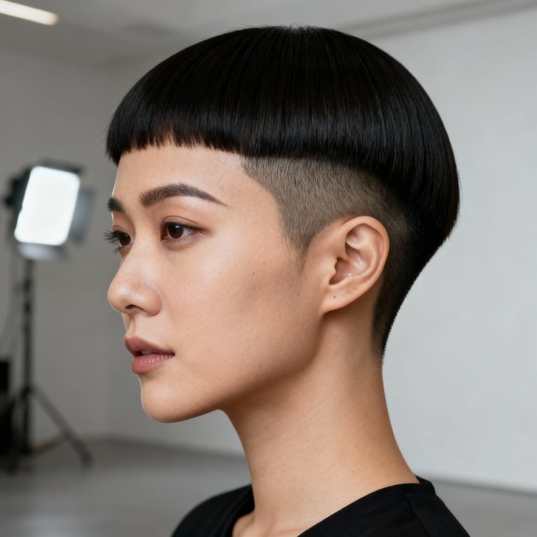 french crop mid fade on straight hair, mid version.