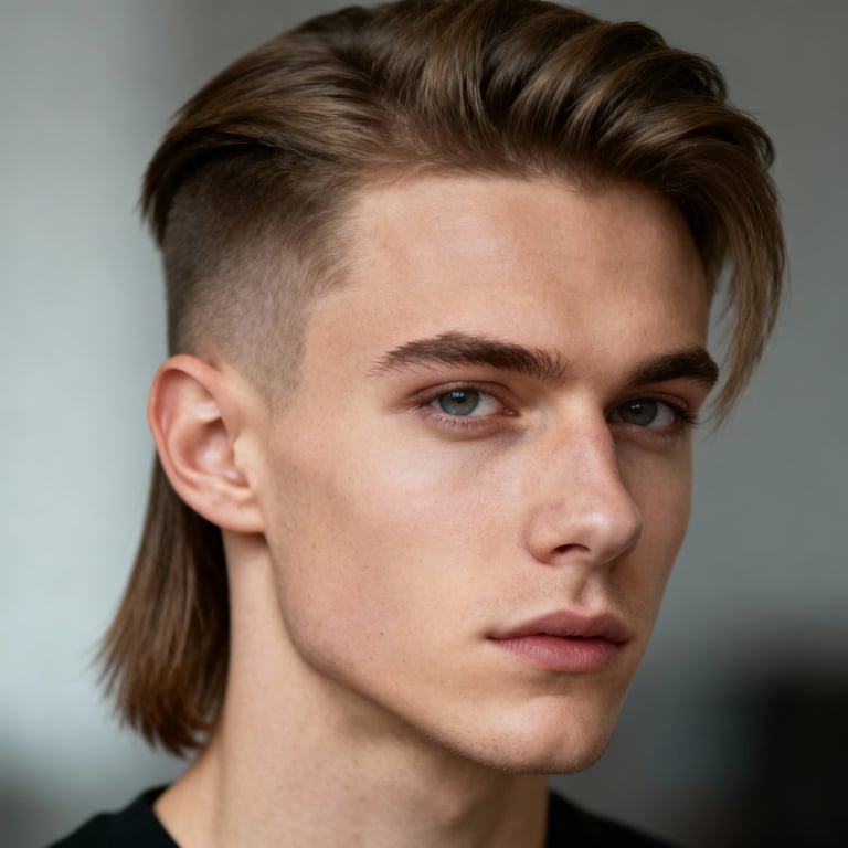 Modern Mullet Straight Hair style example