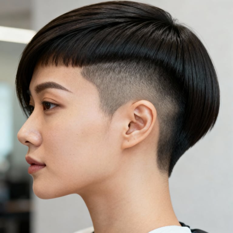taper fade on straight hair, low version.