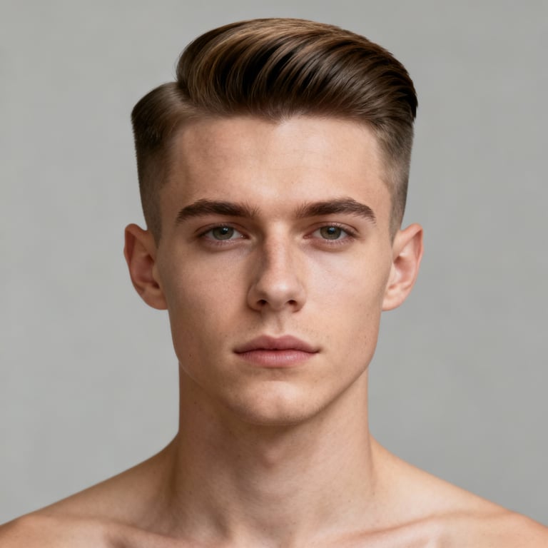 Short Pompadour style example