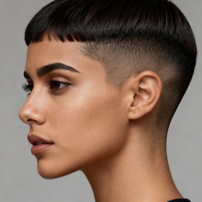 french crop haircut men on straight hair, low version.