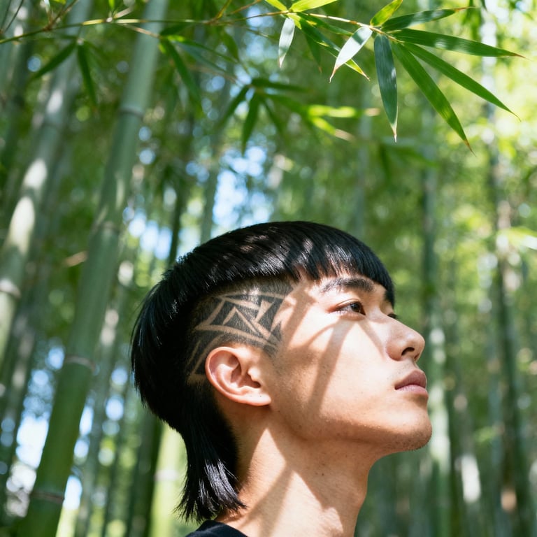 Skin Burst Fade Mullet Straight style example