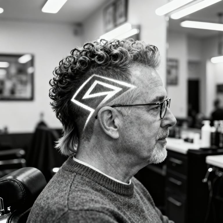 High Burst Fade Mullet